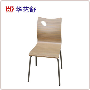 En stock : chaises en bois courbé avec de grands trous incurvés en forme d'œuf et un design ajouré, design moderne, disponibles en gros, acier inoxydable, tabourets en bois courbé pour restaurants de restauration rapide.