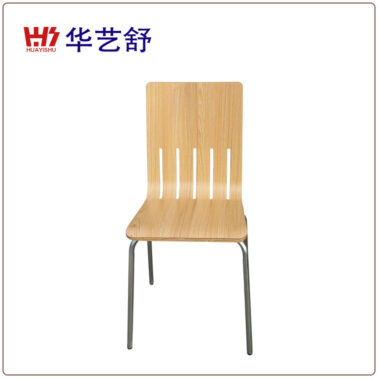 Tabouret carré en bois courbé à cinq lattes évidées, design simple, mobilier pratique, chaise d'attente pour restaurant/hôtel, vente en gros.