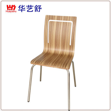 Chaises haut de gamme en bois courbé pour hôtels, restaurants, universités et cantines ; chaises en bois massif courbé multicouches.